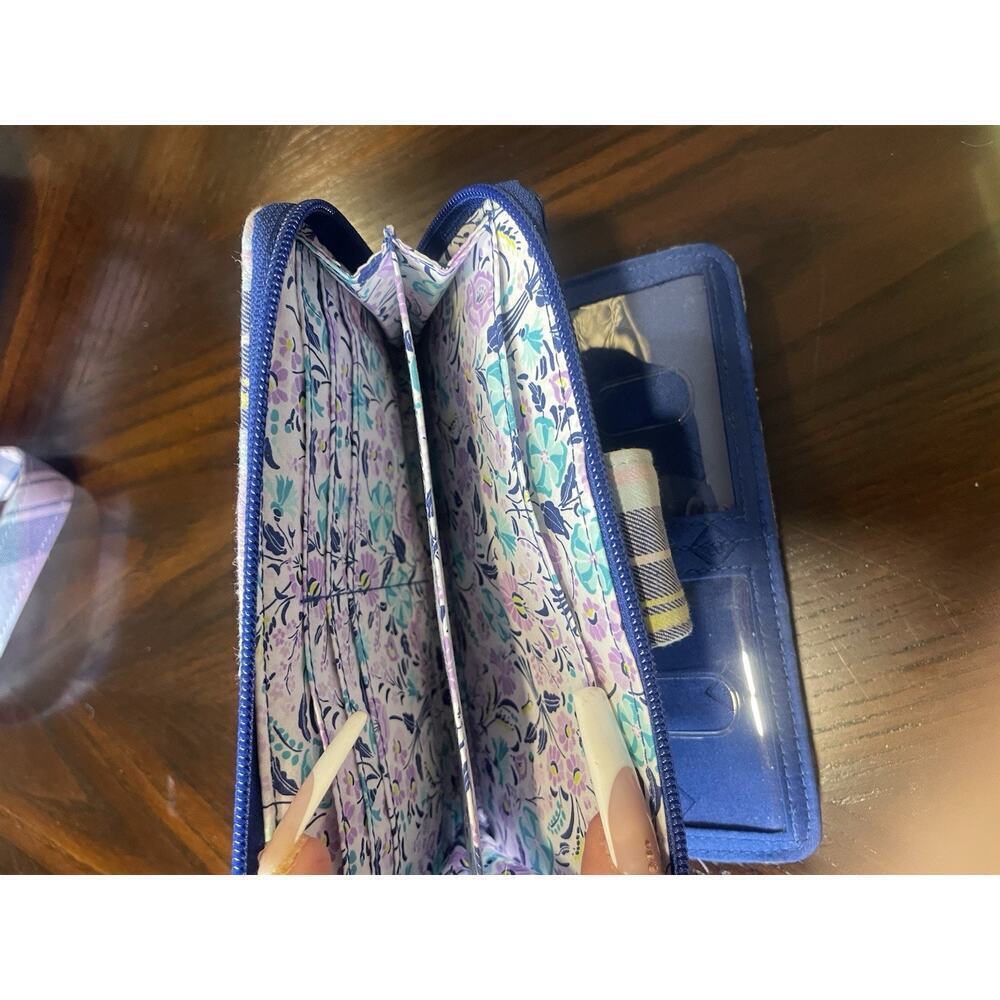 Vera Bradley Boho Crossbody in Amethyst Plaid Purple matching wallet NWT - Picture 6 of 9